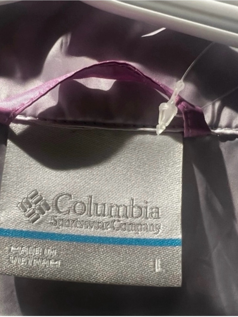 Columbia Purple and Light Gray Colorblock Active Jacket - Picture 6 of 7